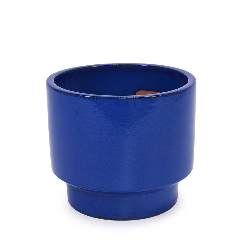 Handmade Indoor/Outdoor Ceramic Planter Set with Earthy Glossy Finish