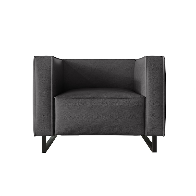 CraftPorch Mid Century Modern Upholstered Chair - Dark Grey