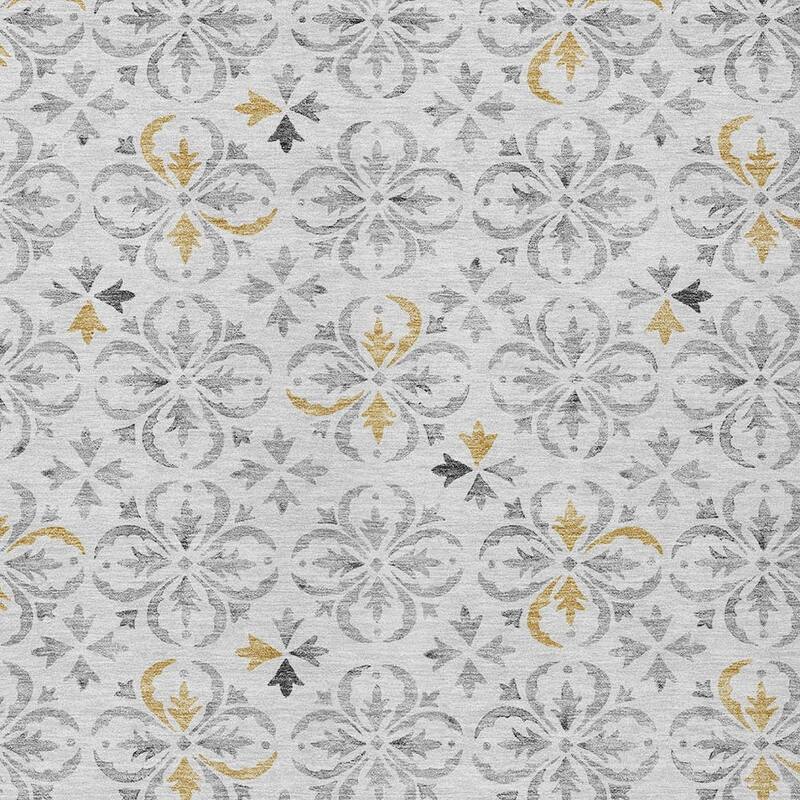 HomeRoots Floral Transitional Rectangle Outdoor Rug