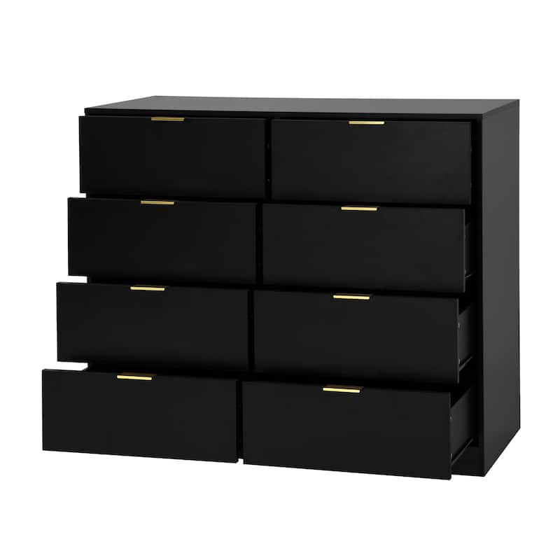 8 Drawers Dresser, Wood Bedroom Dresser Modern Drawer Chest, 8 Chest of Drawer, Tall Dresser for Closet, Dressers Organizer