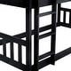 preview thumbnail 15 of 32, Twin Size American Design Triple Bunk Bed Frame with Ladders and Guardrails