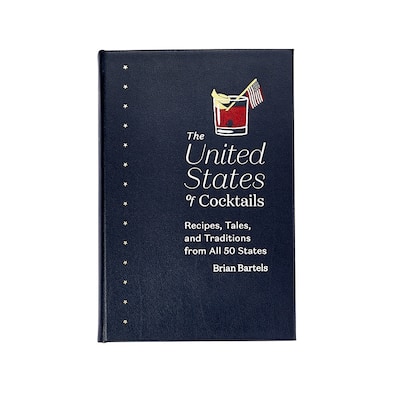 Graphic Image The United States of Cocktails Coffee Table Book, Leather, Navy