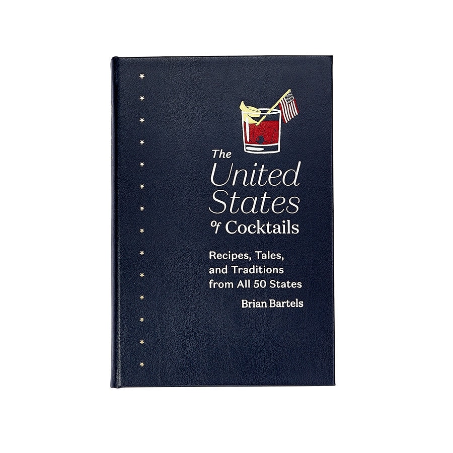 Graphic Image The United States of Cocktails Coffee Table Book, Leather, Navy