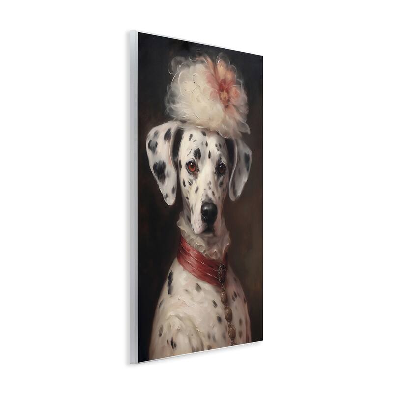 Stupell Dalmatian with Fancy Hat Portrait Wall Plaque Art Design By Wumples