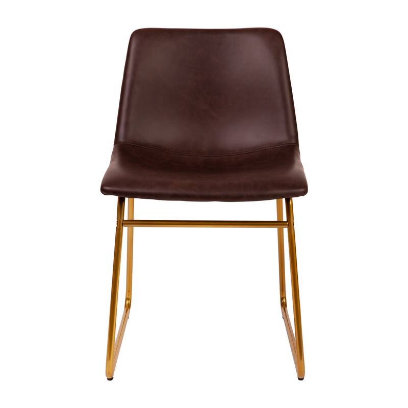 18 Inch Indoor Dining Table Chairs, LeatherSoft Upholstery-Set of 2