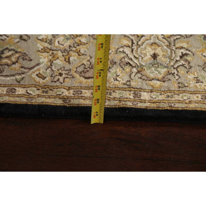 Wool/ Silk Floral Oriental Tabriz Vegetable Dye Area Rug Hand-knotted - 6'1" x 9'1"