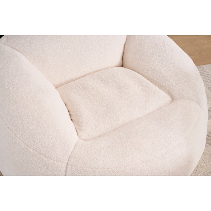 Chenille Memory Foam Bean Bag Chair with Oversized Lounger Plush Support