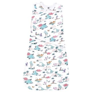 Hudson Baby Infant Girl Convertible Swaddle Sleep Sack, Pink Dinosaur Adventures