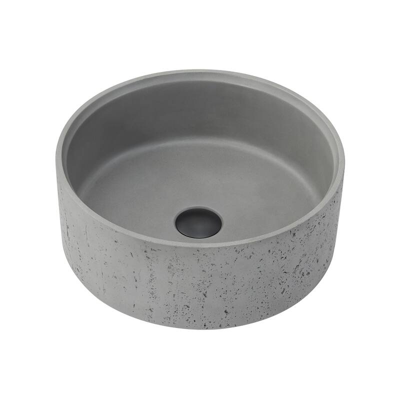 Miseno MBS-9260 Almonte 15-3/8" Circular Concrete Vessel Bathroom Sink - Grey