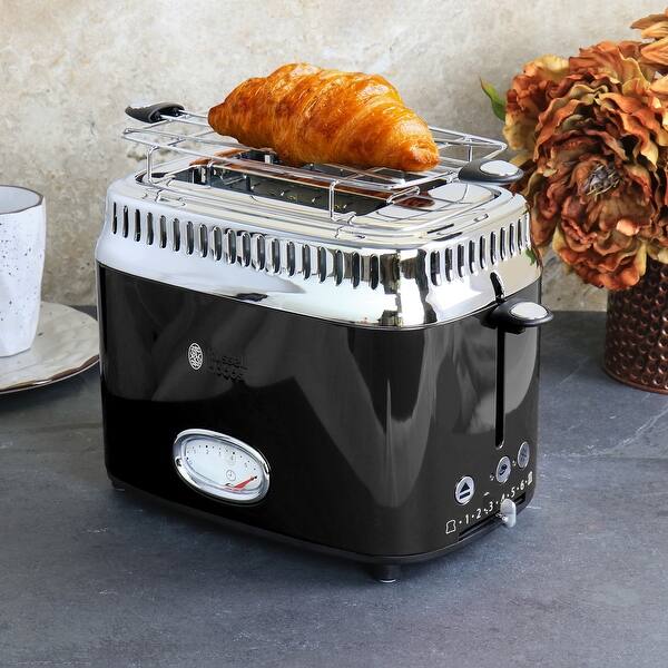 Russell Hobbs Old School 2 Slice Toaster in Black Bed Bath & Beyond