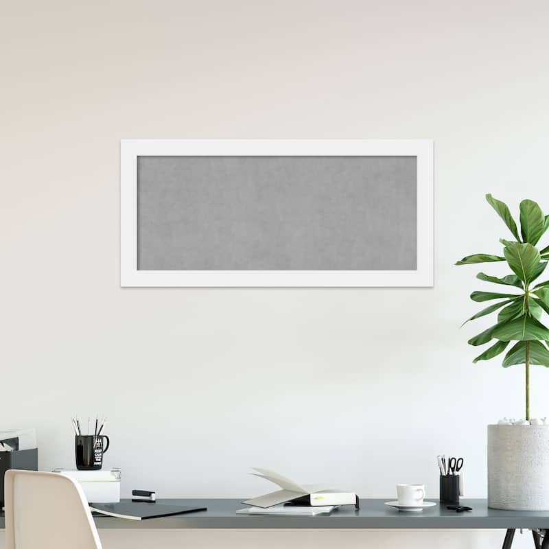 Amanti Art Corvino White Framed Magnetic Board