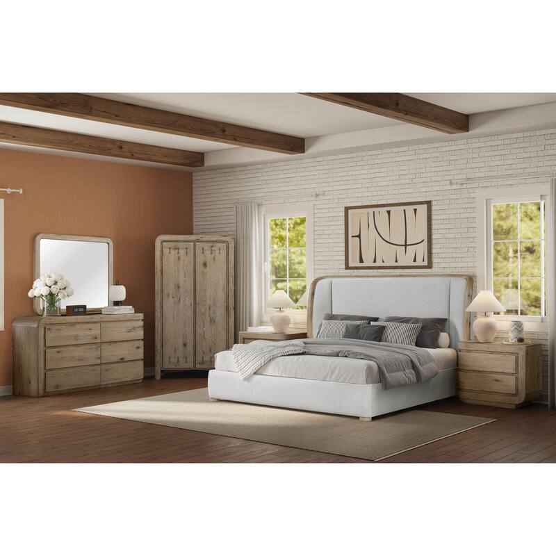 Left Nightstand in English Knotty Oak