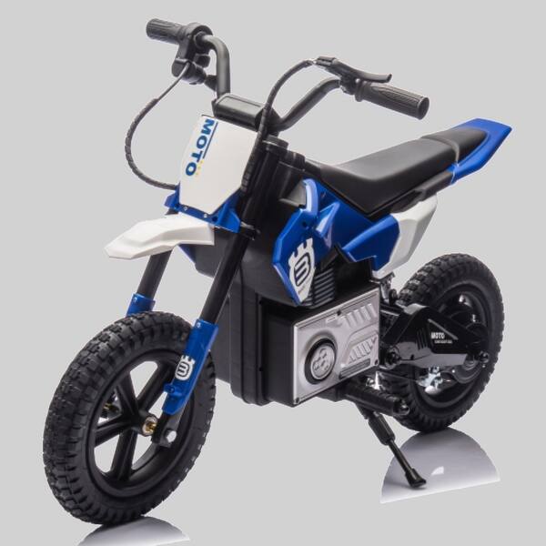 slide 2 of 4, Electric Kids Motorcycle 24V, 200W Motor, LED Lights, Adjustable Speed, Bluetooth, Music, 3.11-9.32 MPH Blue