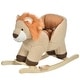 preview thumbnail 10 of 8, Plush Lion Rocking Horse with Seat Belt and Realistic Sounds for Toddlers