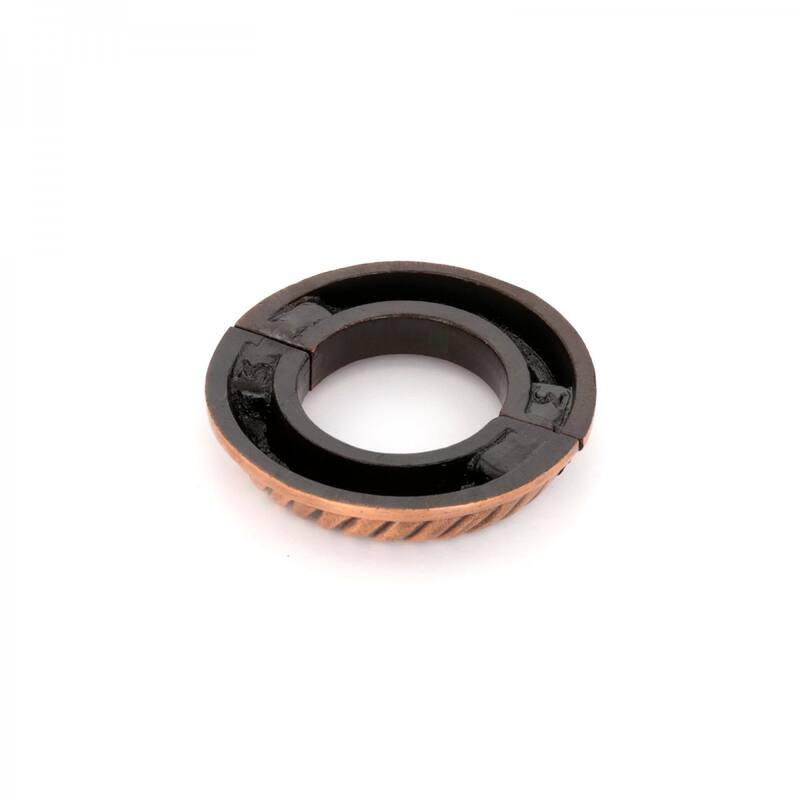 Radiator Flange Copper Oil Rubbed Aluminum Le Cruller Style 1.25" (IPS) Pipe Flanges 1.75" ID - 3.13" OD Renovators Supply