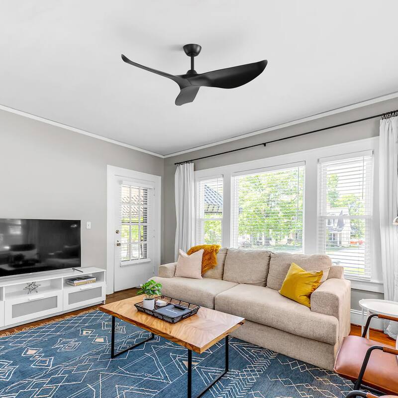 Sofucor 38"/52" Farmhouse Style Wood Walnut / ABS Blades Ceiling Fan With Lights and Remote Control, Dimmable LED Optional