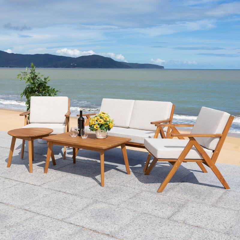 SAFAVIEH Outdoor Adalgisa 5-Piece Outdoor Set - 31W x 31D x 49H