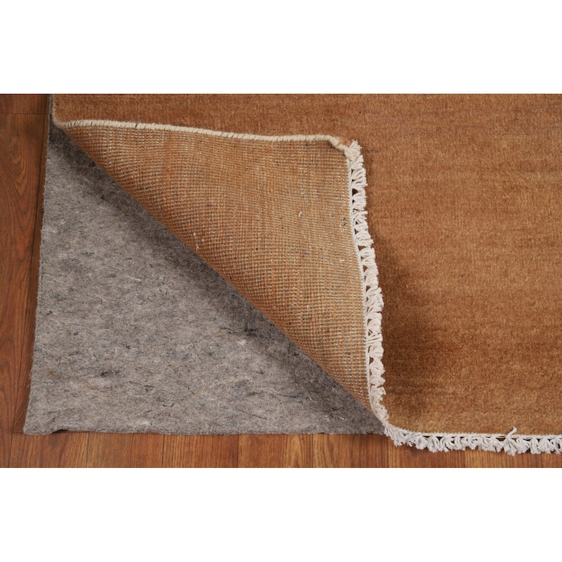 Brown Gabbeh Oriental Runner Rug Handmade Wool Carpet - 2'10"x 12'8"