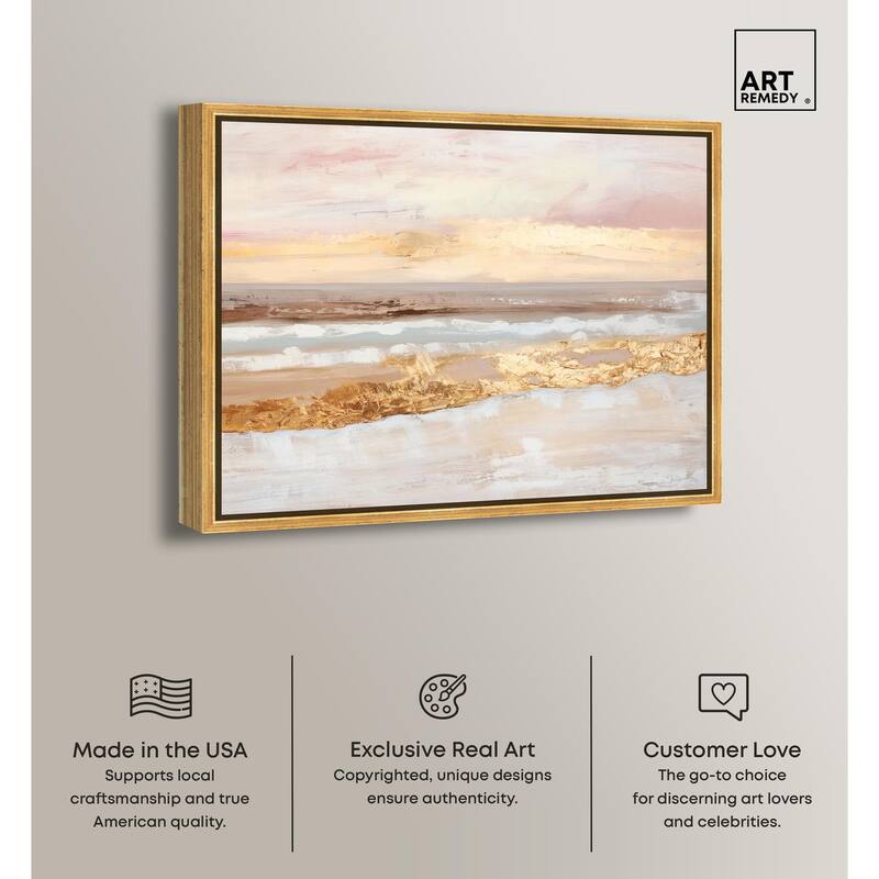 Rose Gold Coast Canvas by Art Remedy
