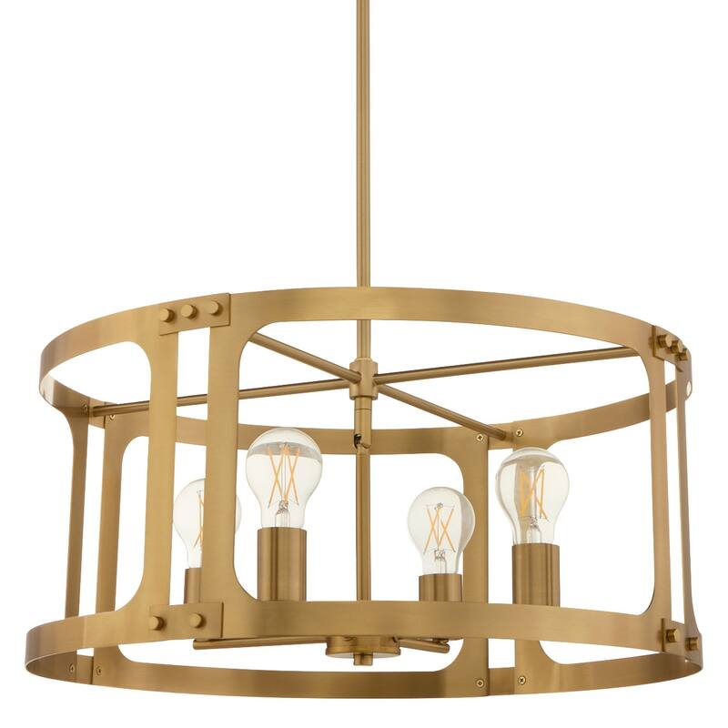 Quorum International 8231-4 Colburn 4 Light 22" Wide Pendant - Brushed Brass