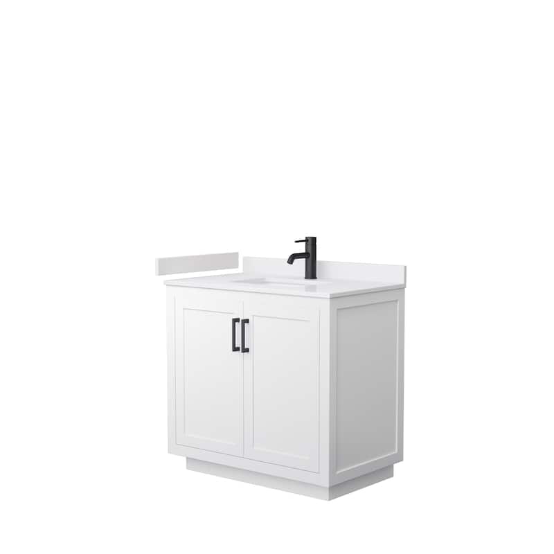 Miranda Single Vanity Set, Cultured Marble Top, No Mirror