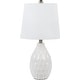 preview thumbnail 3 of 3, Livabliss Jalen Modern White Ceramic Table Lamp - 22"H x 11"W x 11"D
