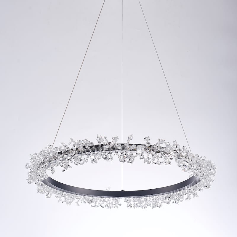 Pasargad Home Claire Metal & Crystal Chandelier - Clear