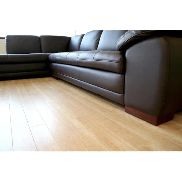 Diana 2pcs Dark Brown Leather Sofa Chaise Sectional Reverse On Sale Overstock 22288418