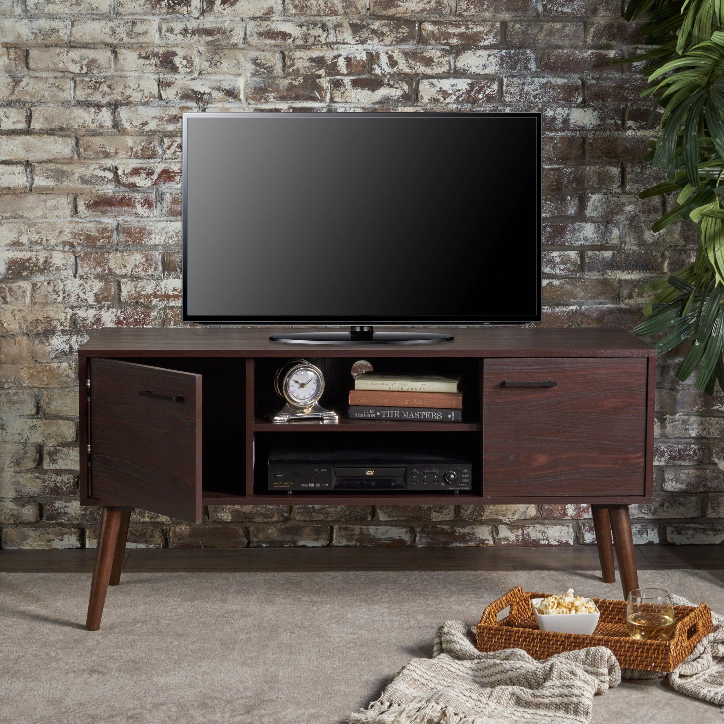 Amarah mid century modern wood shop tv stand by christopher knight home