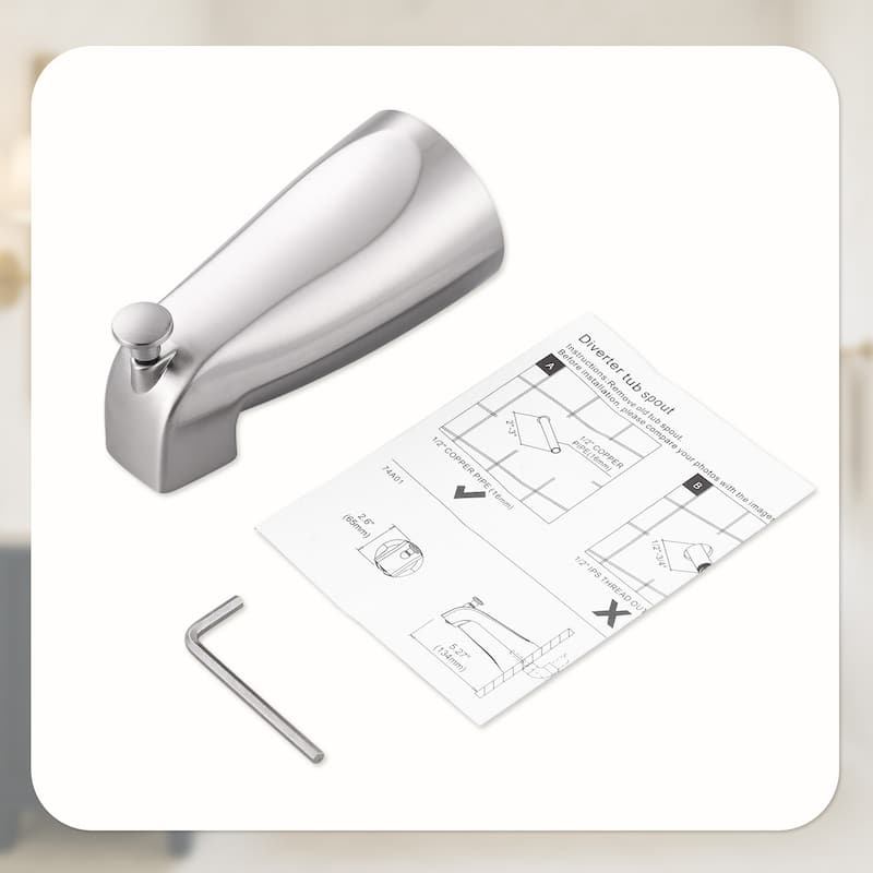 WOWOW Integrated Diverter Bathtub Spout