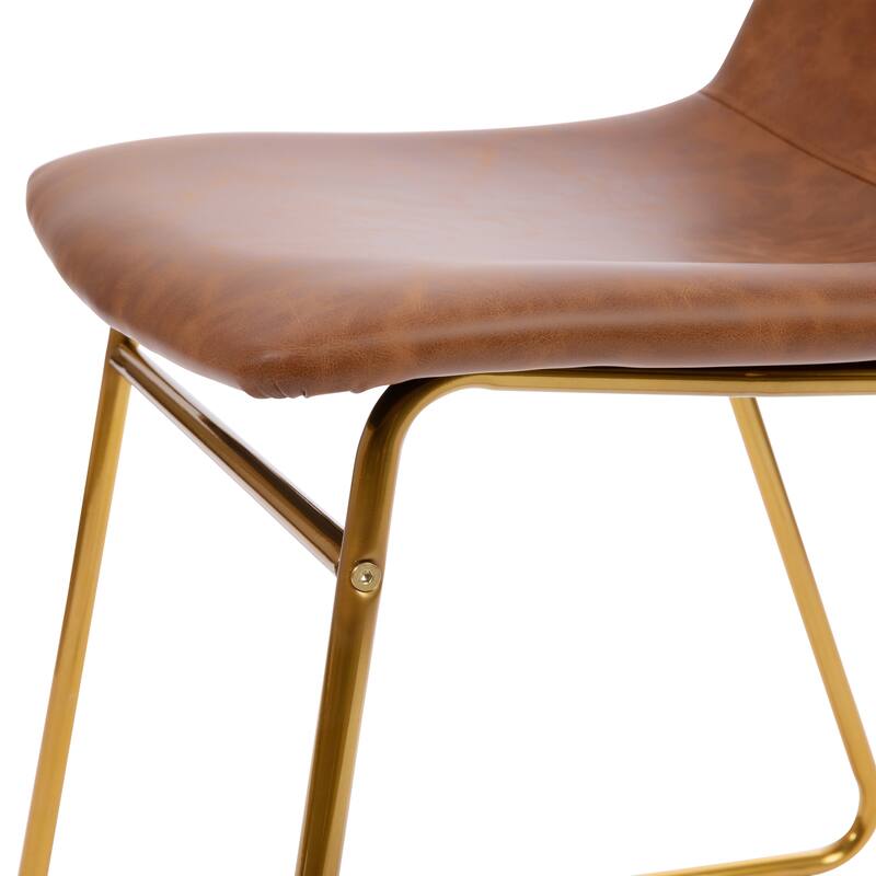 18 Inch Indoor Dining Table Chairs, LeatherSoft Upholstery-Set of 2