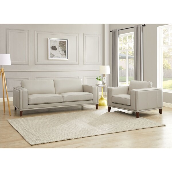 Bryce Italian Top Grain Leather Sofa and Loveseat Set Bed Bath & Beyond 8533426