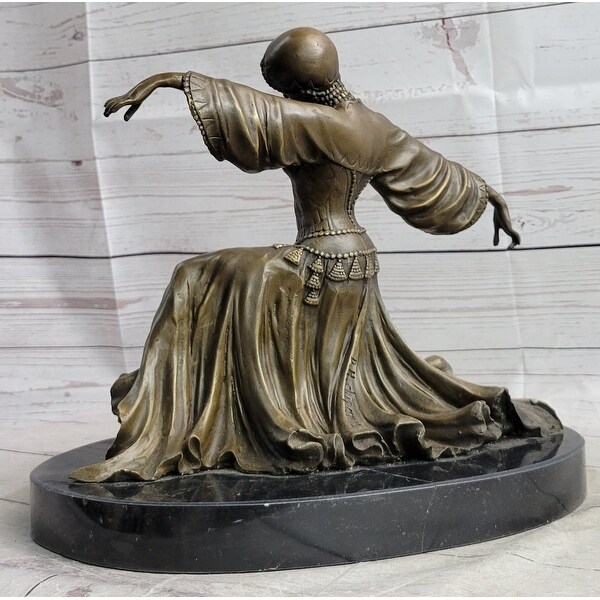 Graceful Turkish Georgian Dancer Bronze Sculpture Statue Chiparus