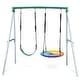 preview thumbnail 9 of 9, Hapfan 7.5ft 500lbs Heavy Duty Tall Swing Sets for Kids and Adults Backyards (Green and White)