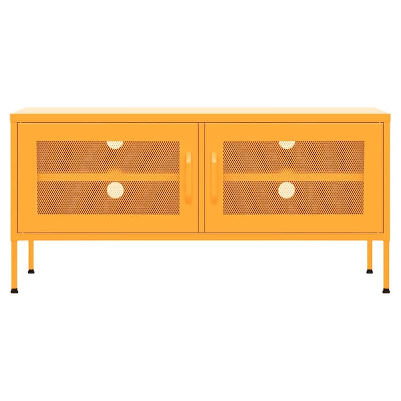 vidaXL TV Stand TV Unit Sideboard Home TV Console Media Unit Cupboard Steel - 41.3" x 13.8" x 19.7"