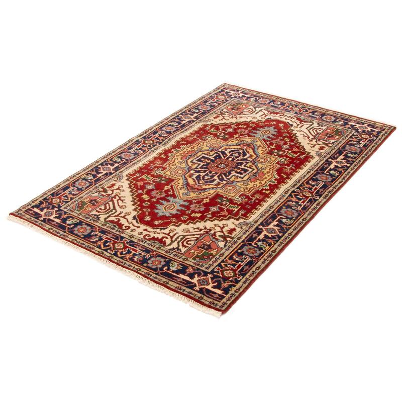 ECARPETGALLERY Hand-knotted Serapi Heritage Red Wool Rug - 5'2 x 7'11