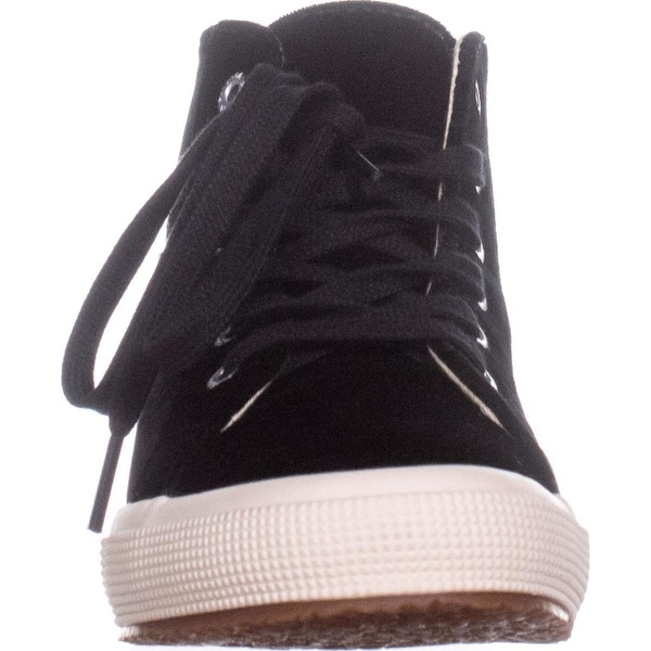 superga black velvet high tops