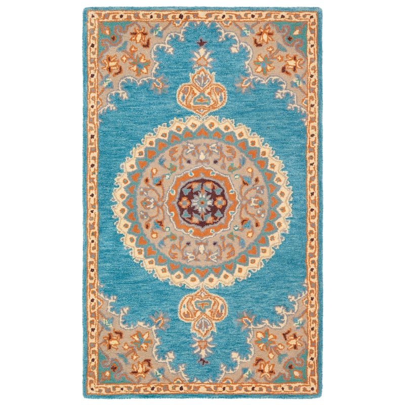 SAFAVIEH Handmade Heritage Fretwork Traditional Oriental Wool Rug