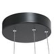 preview thumbnail 9 of 11, Modern LED 3-Light Black Linear Island Chandelier for Kitchen Island Dining Room - W40.5" x H63" Max