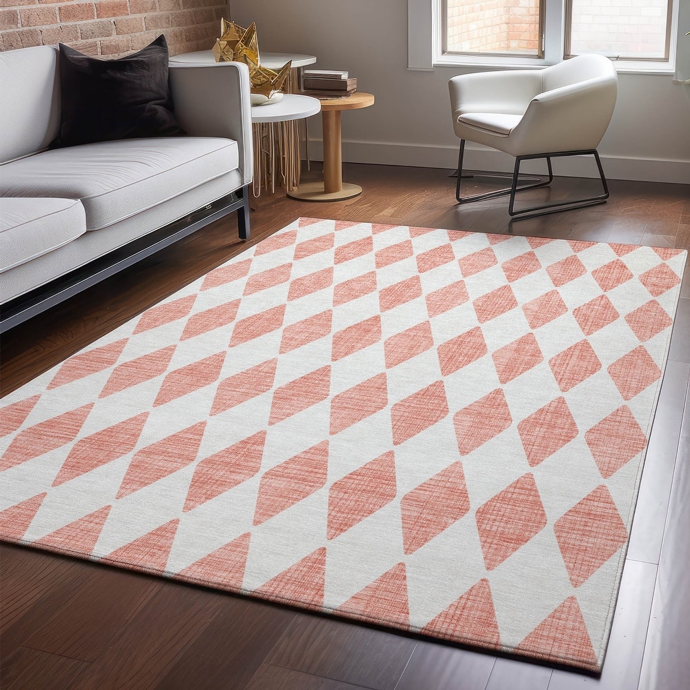 Premium Washable Super Soft Modern Diamond Mayfield Rug