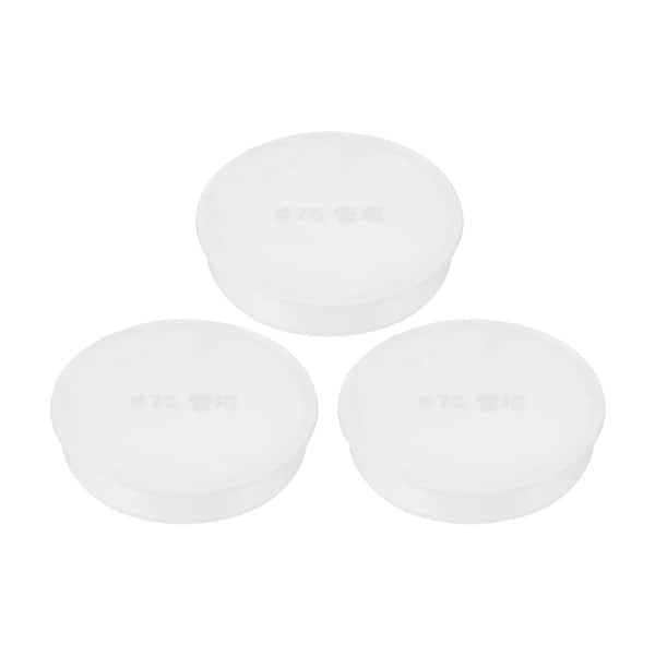 Prescott Plastics 1 Inch Round White Plastic Plugs (10 Pack) - Chair Leg Floor Protectors, Tubing End Caps