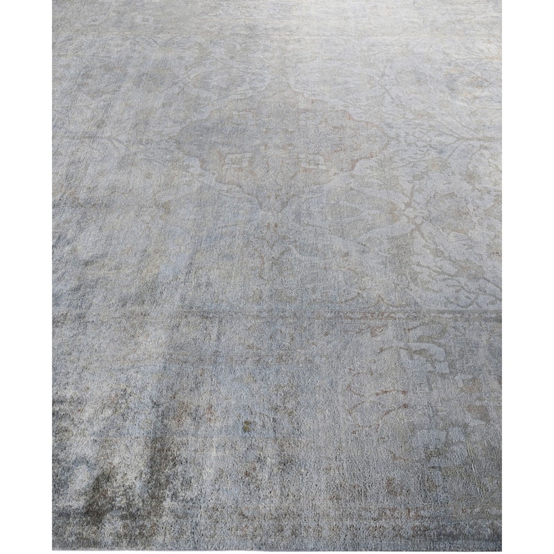 Overdyed One-of-a-Kind Hand-Knotted Area Rug - Gray - 8' 1" x 9' 8"