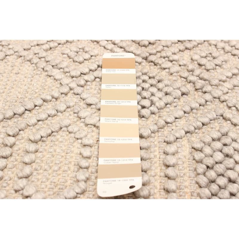 ECARPETGALLERY Braid weave Sienna Tan Wool Rug - 5'2 x 7'3