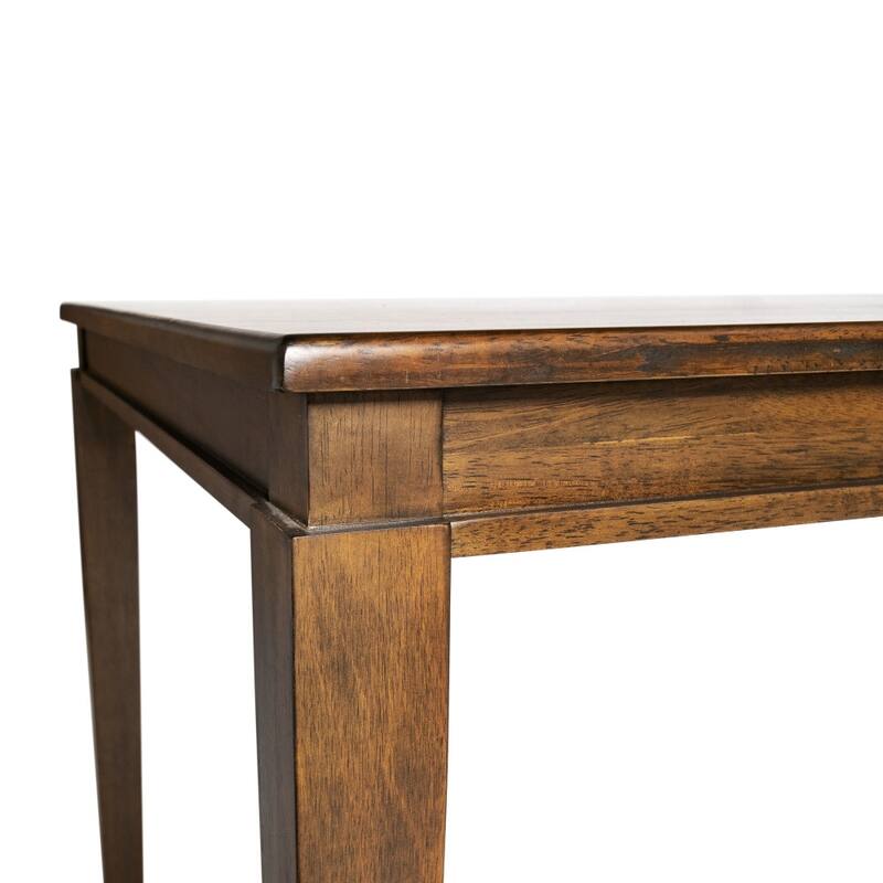 Classic Wood Dining Table with Offset Tapered Legs