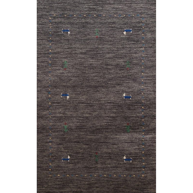 Tribal Gabbeh Oriental Foyer Rug Handmade Wool Carpet - 2'8"x 4'9"
