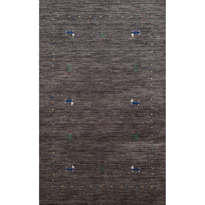 Tribal Gabbeh Oriental Foyer Rug Handmade Wool Carpet - 2'8"x 4'9"