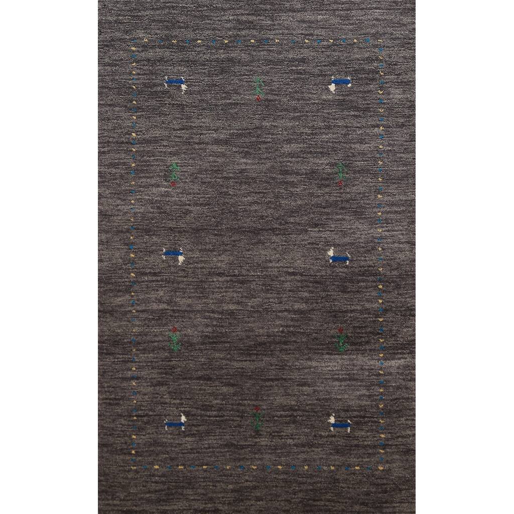 Tribal Gabbeh Oriental Foyer Rug Handmade Wool Carpet - 2'8"x 4'9"