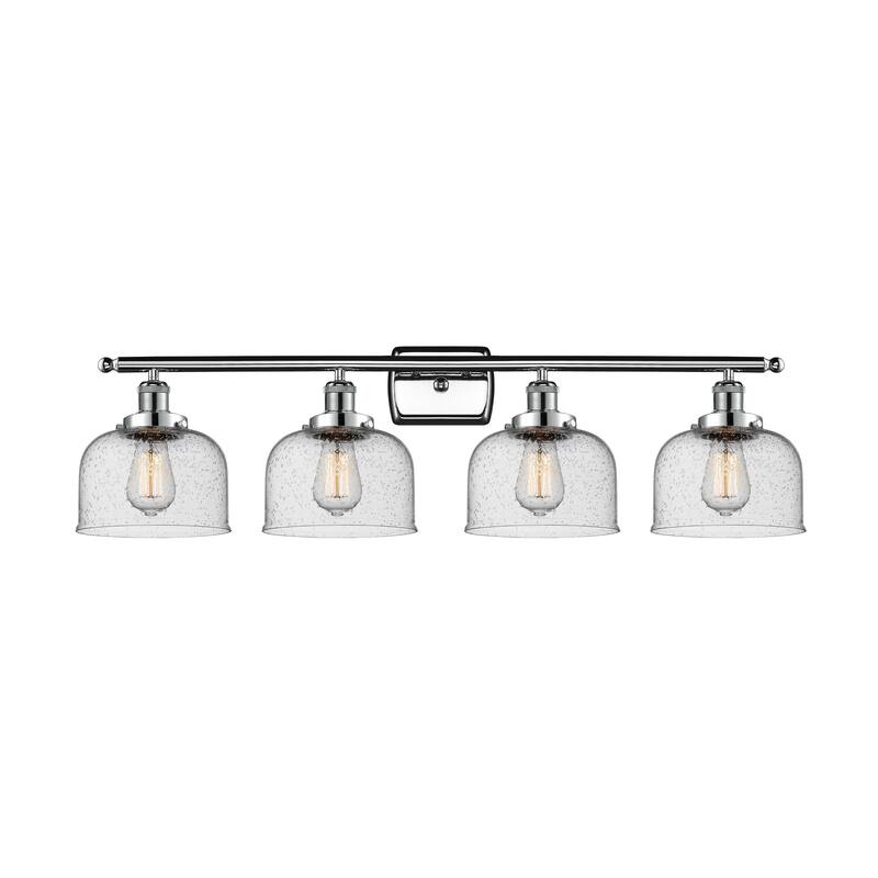 Innovations Lighting Ballston Urban Bell - 4 Light 38" Bath Vanity Light - Polished Chrome/Seedy