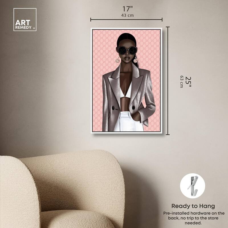 Cool Luxury Woman Canvas by Art Remedy