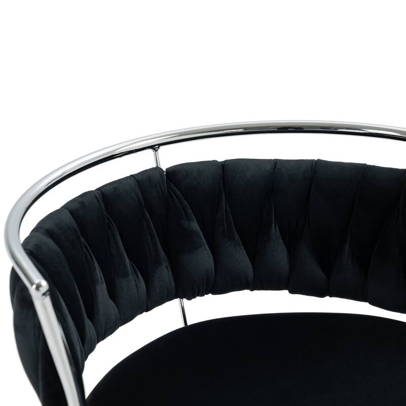 Modern Velvet Adjustable Swivel Bar Stools Set of 2